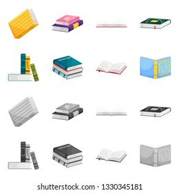 Vector design of training and cover icon. Collection of training and bookstore  vector icon for stock.