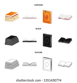 Vector design of training and cover icon. Collection of training and bookstore  stock vector illustration.
