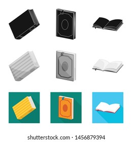 Vector design of training and cover icon. Collection of training and bookstore vector icon for stock.