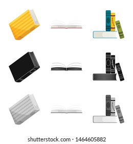 Vector design of training and cover icon. Collection of training and bookstore vector icon for stock.