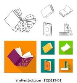 Vector design of training and cover logo. Set of training and bookstore  stock vector illustration.