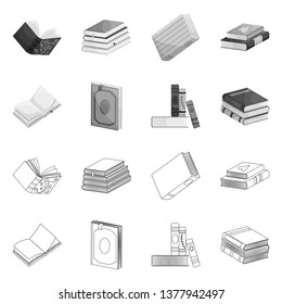 Vector design of training and cover logo. Collection of training and bookstore  stock symbol for web.