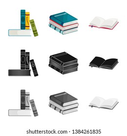 Vector design of training and cover logo. Collection of training and bookstore  stock symbol for web.