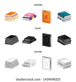 Vector design of training and cover logo. Collection of training and bookstore vector icon for stock.