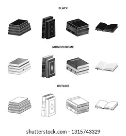 Vector design of training and cover sign. Collection of training and bookstore  vector icon for stock.