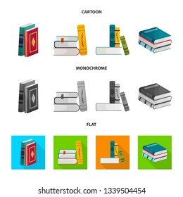 Vector design of training and cover sign. Collection of training and bookstore  stock symbol for web.