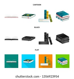 Vector design of training and cover sign. Collection of training and bookstore  stock symbol for web.