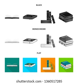 Vector design of training and cover sign. Set of training and bookstore  stock symbol for web.