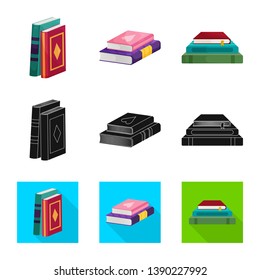 Vector design of training and cover sign. Set of training and bookstore  stock symbol for web.