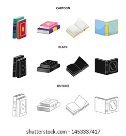 Vector design of training and cover sign. Collection of training and bookstore vector icon for stock.