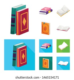 Vector design of training and cover sign. Set of training and bookstore stock vector illustration.