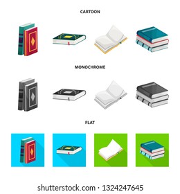 Vector design of training and cover symbol. Collection of training and bookstore  vector icon for stock.