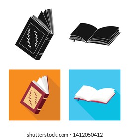 Vector design of training and cover symbol. Collection of training and bookstore  vector icon for stock.
