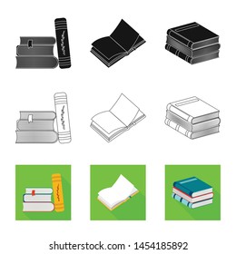 Vector design of training and cover symbol. Collection of training and bookstore vector icon for stock.