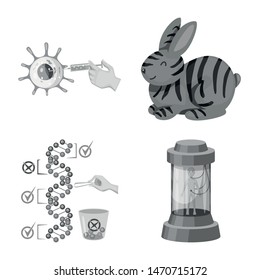 Vector design of transgenic and organic symbol. Set of transgenic and synthetic vector icon for stock.