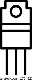 Vector Design Transistor Icon Style