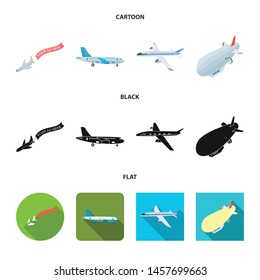 Vector design of transport and object icon. Collection of transport and gliding stock symbol for web.