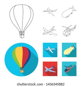 Vector design of transport and object logo. Collection of transport and gliding stock vector illustration.