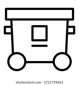 Estilo de Ícone de Trash Trove de Design de Vetor