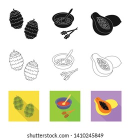 Vector design of  and travel icon. Collection of  and traditional vector icon for stock.