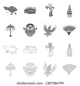 Vector design of  and travel icon. Set of  and traditional vector icon for stock.