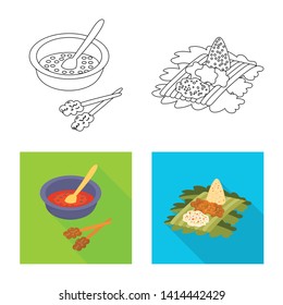 Vector design of  and travel icon. Set of  and traditional stock vector illustration.