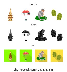 Vector design of  and travel logo. Collection of  and traditional stock symbol for web.