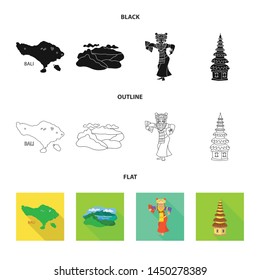 Vector design of and travel logo. Collection of and traditional stock vector illustration.