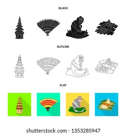 Vector design of  and travel logo. Set of  and traditional vector icon for stock.