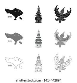 Vector design of  and travel logo. Set of  and traditional vector icon for stock.