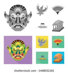 Vector design of and travel logo. Set of and traditional stock vector illustration.