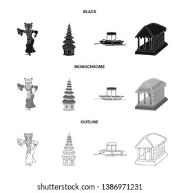 Vector design of  and travel symbol. Collection of  and traditional stock symbol for web.