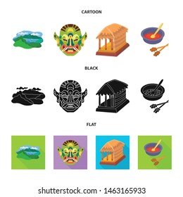 Vector design of and travel symbol. Collection of and traditional stock symbol for web.