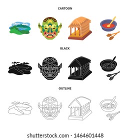 Vector design of and travel symbol. Collection of and traditional stock vector illustration.