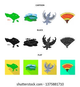 Vector design of  and travel symbol. Set of  and traditional vector icon for stock.