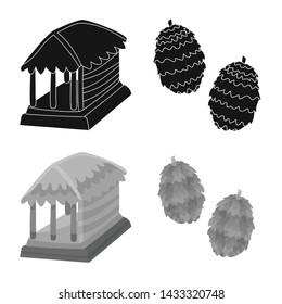 Vector design of and travel symbol. Set of and traditional vector icon for stock.