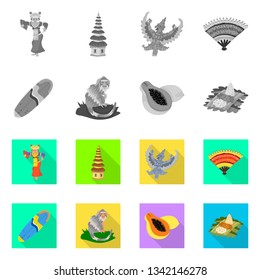 Vector design of travel and tourism symbol. Set of travel and island stock vector illustration.