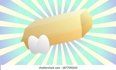 Vector design of tray and egg symbol. Collection of tray and box stock vector illustration