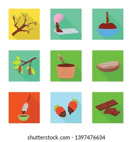 Vector design  treat and product icon. Collection  treat and yummy stock vector illustration.