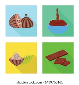 Vector design of treat and product icon. Collection of treat and yummy stock symbol for web.