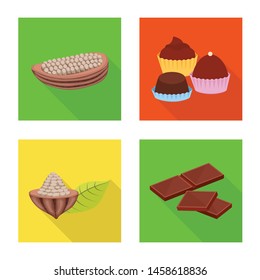 Vector design of treat and product icon. Collection of treat and yummy vector icon for stock.