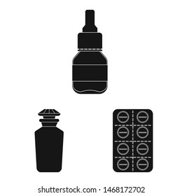 Vector design of treatment and wellness sign. Collection of treatment and pharmaceutical stock vector illustration.