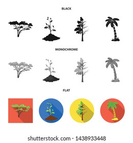Vector design of tree and forest logo. Collection of tree and green stock vector illustration.