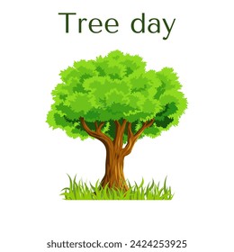 Vector design for a tree planting day  