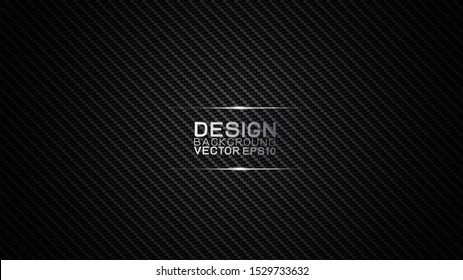 Vector design trendy and technology concept background. Dark carbon fiber texture and copy space on dark background, Abstract futuristic technology template.