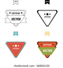 Vector Design Triangle label set