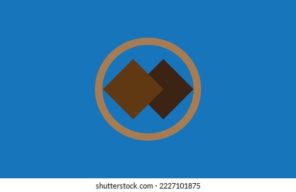 Vector design of the triangle object inside the circle.