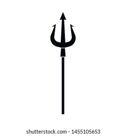Vector design of trident and poseidon sign. Set of trident and sea vector icon for stock.