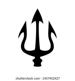 Vector design of trident and poseidon sign. Set of trident and sea vector icon for stock.