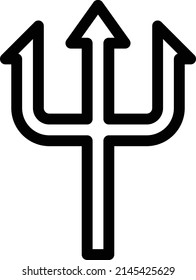 Vektordesign von Trident und poseidon Zeichen. Set von Trident und See Vektorsymbol für Stock.